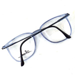 vintage oversized blue eyeglasses vintage 80s round eye glasses frames plastic periwinkle image 6