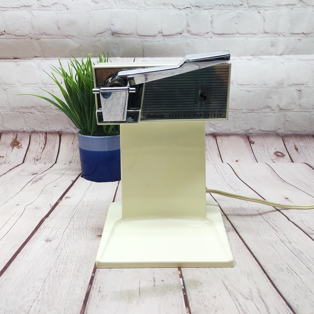 Vintage Mid Century Modern Sunbeam Electric Can Opener Model 64 S1 White, Working Works Etsy
