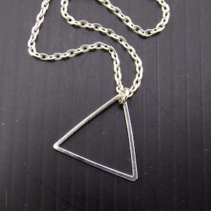 minimalist silver triangle necklace for glasses loop | sunglasses chain lanyard | ring holder necklace | eyeglass chain holder