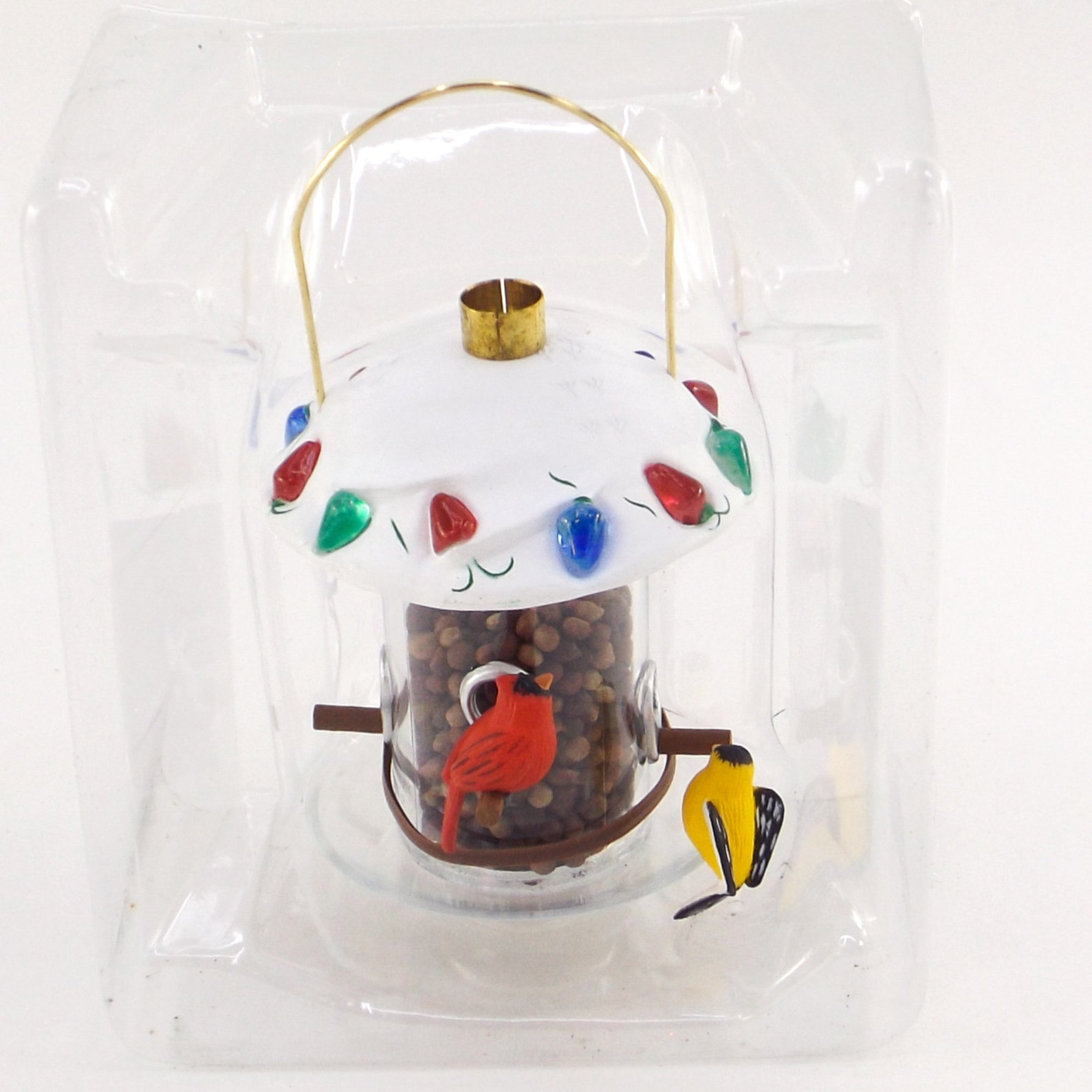 1988 festive bird feeder lighted ornament Hallmark Keepsakes Etsy