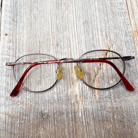 Vintage Copper Round Eyeglass Frames: 1990s Unise… - image 7