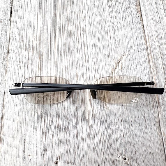 rectangular rimless sunglasses/glasses, clear/smo… - image 7