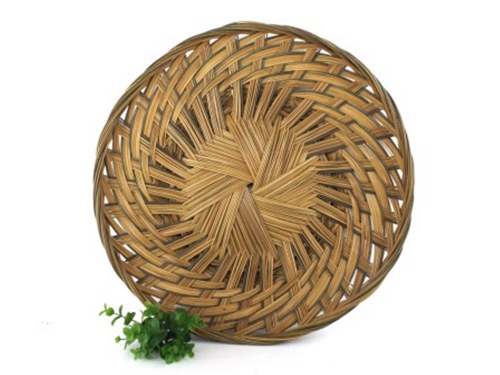 decorative wall basket large 18.5 flat basket tray Etsy