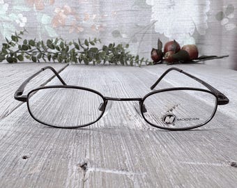 Vintage Metallic Brown Oval Eyeglass Frames - 1990s Deadstock Eyewear