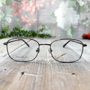 oversized square prescription glasses only gunmetal/black eyeglasses unisex/men/women eyewear deadstock vintage eyeglasses fashion eyewear