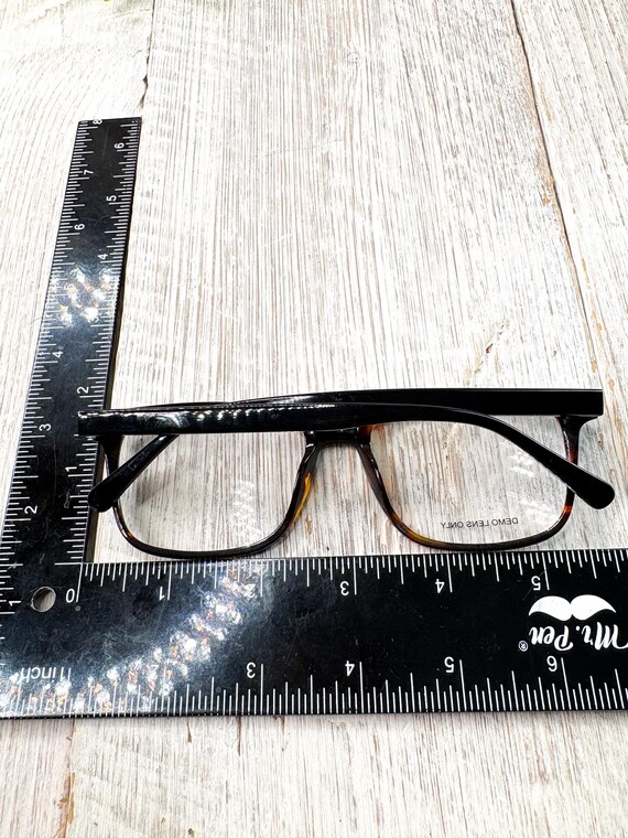 Big Square Tortoise-Shell Eyeglass Frames: 56[]18… - image 5