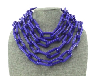 statement necklace chunky plastic chain link choker oversized jewelry man woman