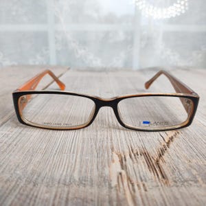 black/brown rectangle eyeglasses unisex/men/women eyeglass frames 90s fashion accessories glasses