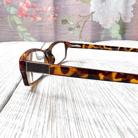 Rectangular Reading Glasses Tortoise-Shell Unisex… - image 2