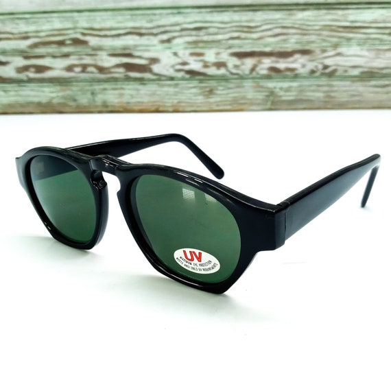 vintage sunglasses, black sunglasses NOS sunglass… - image 3