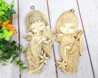 vintage angel wall hanging plaques