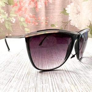 Womens Black Sunglasses Purple Lenses - Etsy display picture 3