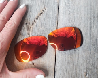 sideways red Oakley replacement lenses oem sunglasses squared lens