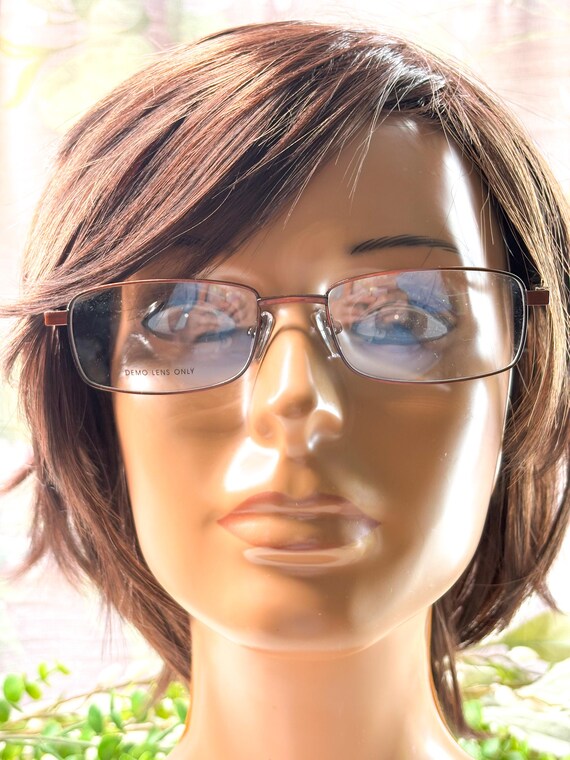 Copper Rectangular Prescription Eyeglasses: 90's … - image 2