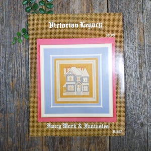 Victorian Gingerbread House Cross-Stitch Pattern: Fancywork Wall Decor