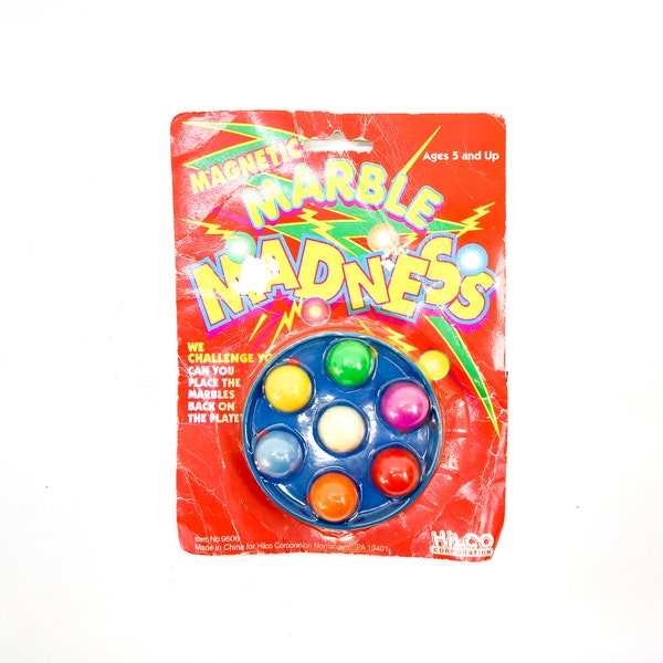 vintage magnetic marble madness challenge game by hilco