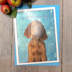 Carte de voeux vous manquez triste visage de chien chiot solitaire vous manquez pour lui/elle/hommes/femmes/ami/collègue/parente maman/père/petit ami/petite amie