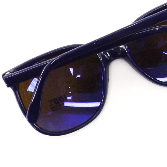 women's round navy blue sunglasses 80s vintage NOS - image 10