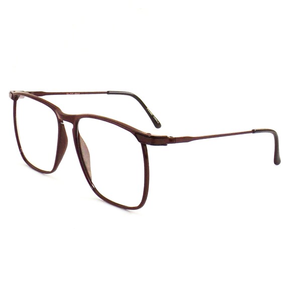 vintage light tortoise square eyeglasses oversize… - image 7