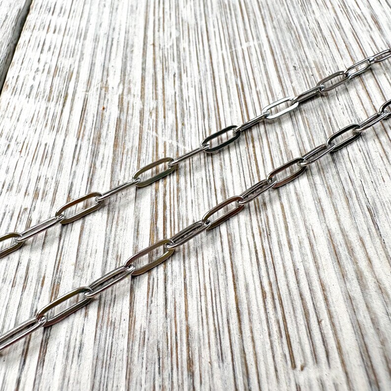 Stainless Steel Eyeglass Chain | Earbuds Loop Chain | Necklace for Glasses | Sunglasses Holder (27in) Paperclip Chain
