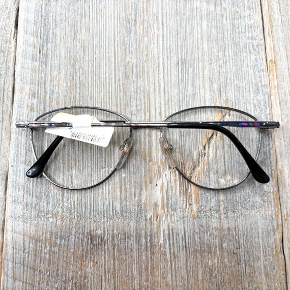 Round Purple Metal Eyeglass Frames: Vintage Deads… - image 7