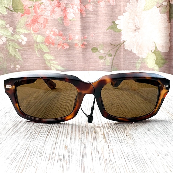Rectangle Sunglasses: Dark Brown Tortoise-Shell - image 1