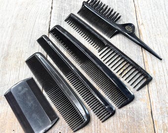 Vintage Paul Marechal Luxury Black Salon Hair Comb, Deadstock, Made in France Vintage Paul Marechal Hair Comb, Made in France, Deadstock  main image 2