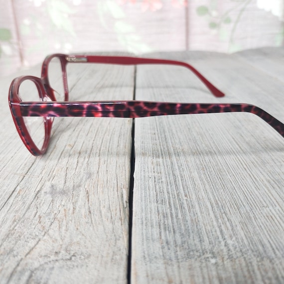 Burgundy Tortoiseshell Cat-Eye Glasses Frames - V… - image 7