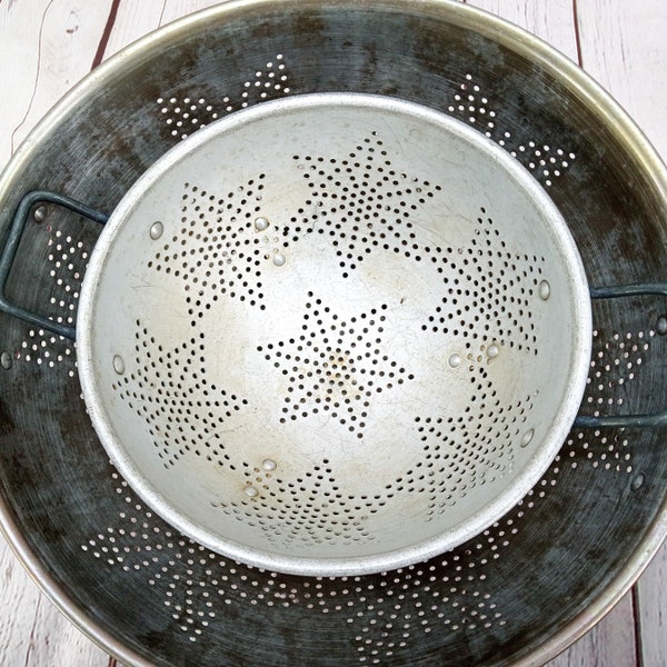 vintage metal colander, your choice