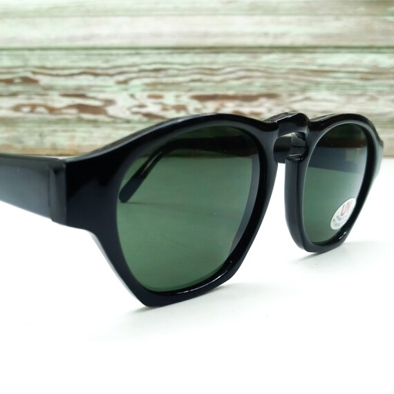 vintage sunglasses, black sunglasses NOS sunglass… - image 4