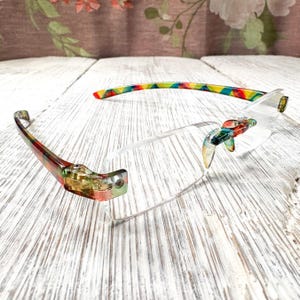 Women&#39;s Rimless Rectangle +1.50 Reading Glasses Rainbow Readers (50[]17/127)