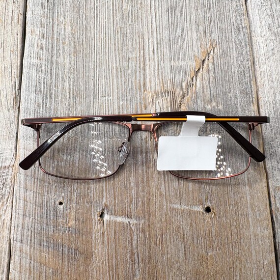 Metallic Brown Square Eyeglasses Frames: Unisex V… - image 7