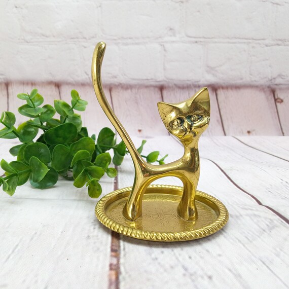 Cat Ring Holder gift vanity decor cat lover Gem