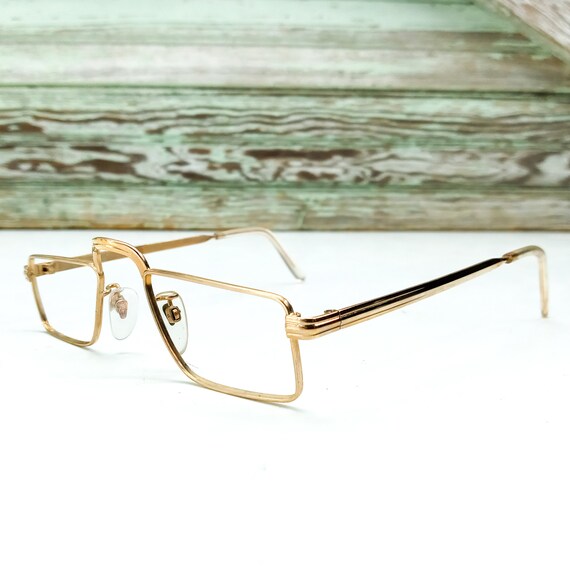 1980s glasses vintage half eye eyeglasses | 12k g… - image 3