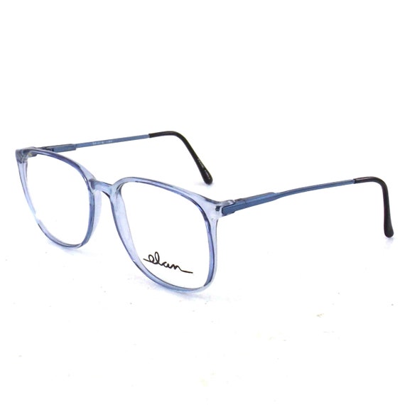 vintage oversized square eyeglasses slate blue vi… - image 3