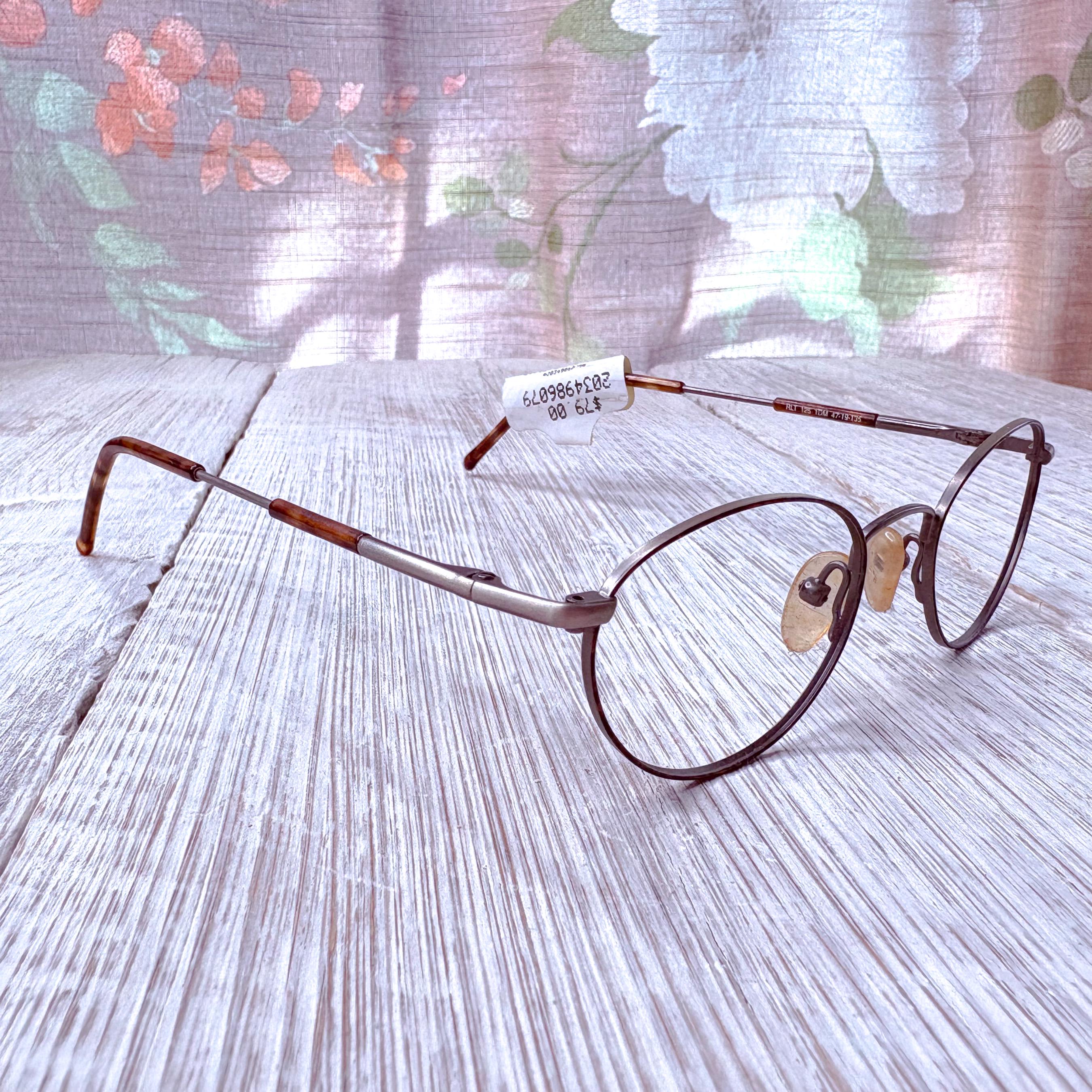 オーバル眼鏡フレームのみ 47[]19/135 マットシルバー/トータス ユニ