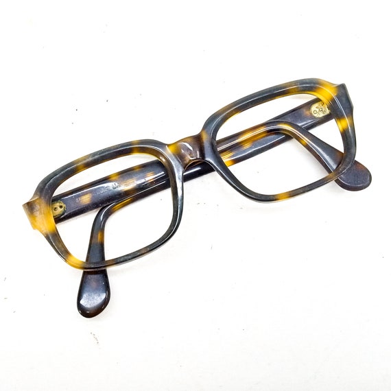 horn rim glasses vintage eyeglass frames large sq… Gem