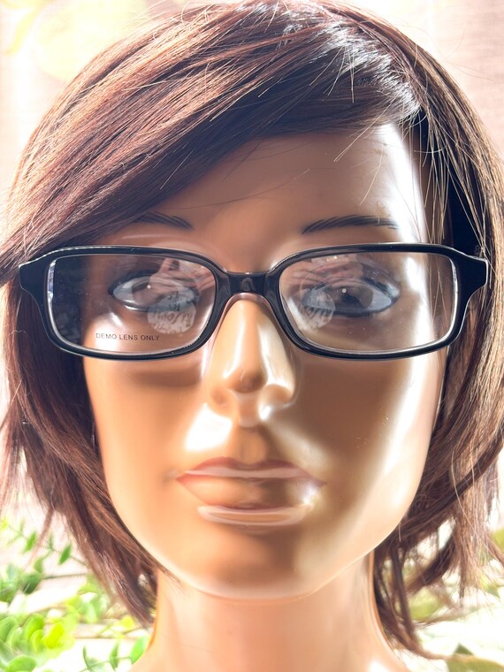 Big Rectangular Black/Clear Eyeglasses: 52[]17-140 - image 2