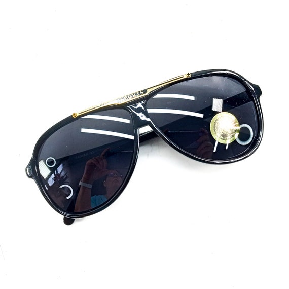 80s sunglasses black vintage sunglasses retro sun… - image 4