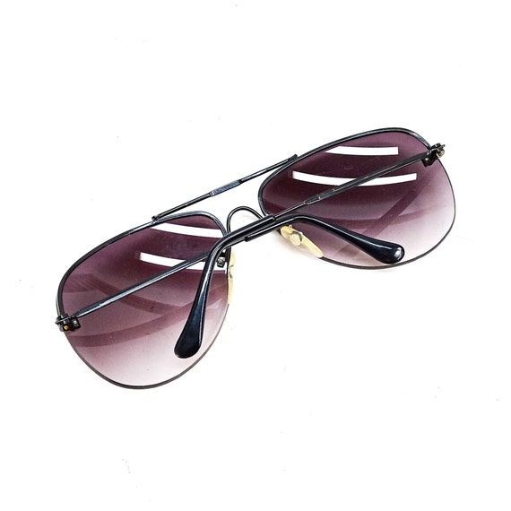 large aviator sunglasses rimless sunglasses vinta… - image 5