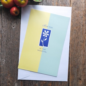 carte de rétablissement bientôt hospitalisé patient lui/elle/hommes/femmes/ami/collègue/grand-mère/grand-père fleur minimaliste carte de voeux américaine