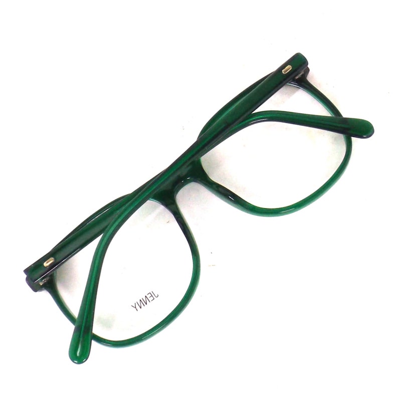 Round emerald green eyeglasses plastic frame eye glasses Etsy