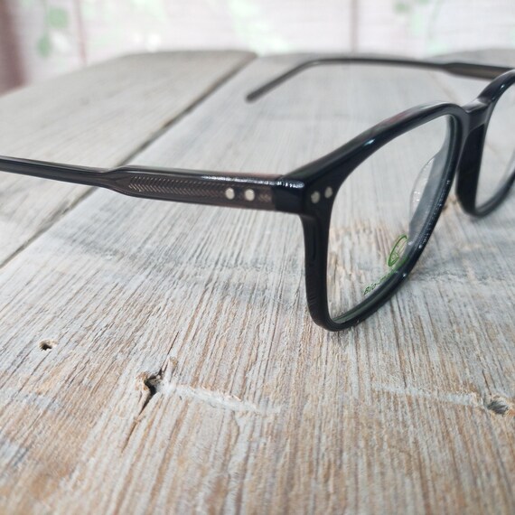 squared black eyeglass frames deadstock vintage u… - image 6