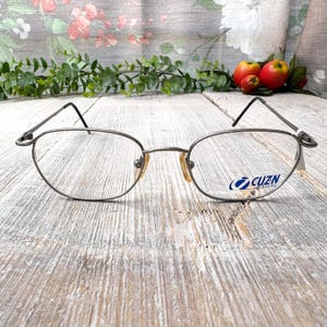 rectangle eyeglass frames only matte silver prescription eyeglasses unisex/men/women 1990s deadstock vintage fashion accessories 90s eyewear