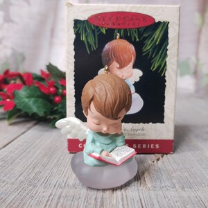 retired christmas ornament joy mary&#39;s angels hallmark keepsake collectors series 6th sixth original box tree decoration holiday decor 1993