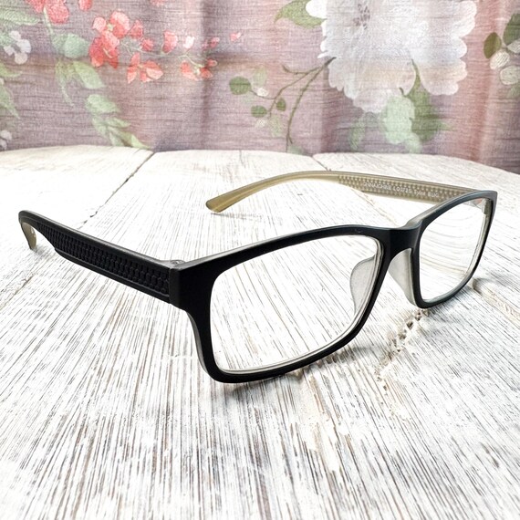 Rectangular Reading Glasses Matte Black Men's Rea… - image 1