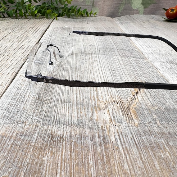 Rimless Rectangle Eyeglasses Frames: Vintage Dead… - image 3
