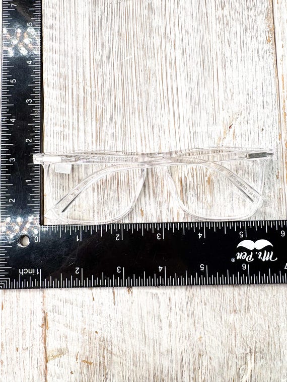 Clear Oversized Square Reading Glasses: Unisex Fa… - image 4