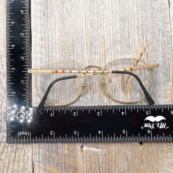 Vintage Square Metal Eyeglass Frames: Beige Multi… - image 5
