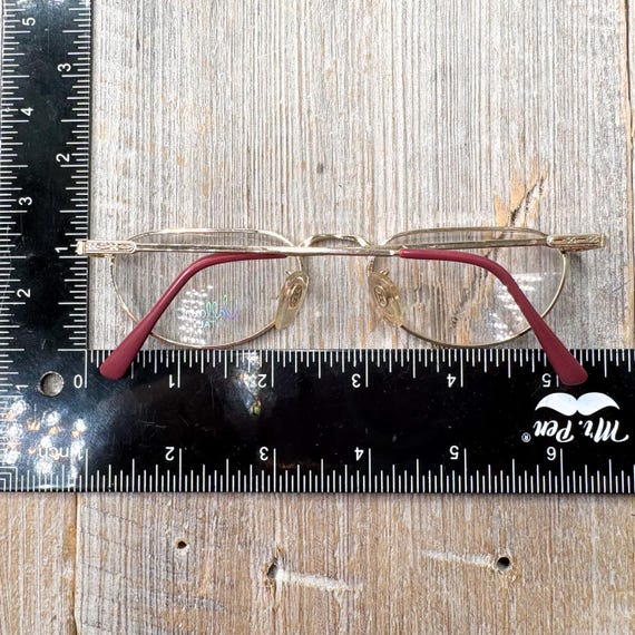 Vintage Light Gold Eyeglass Frames: 1990s Unisex … - image 5